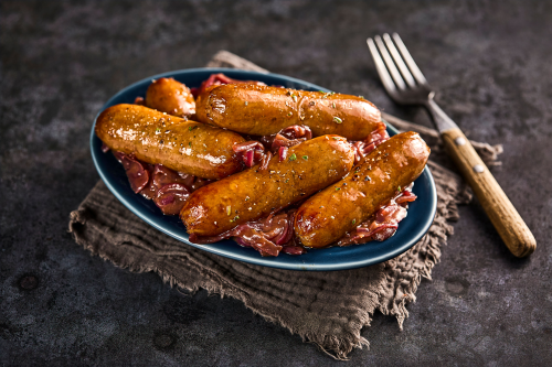Sizzling sausages - it's Caramelised Red Onion 